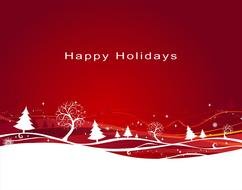 Happy Holidays red cristmas poster drawing