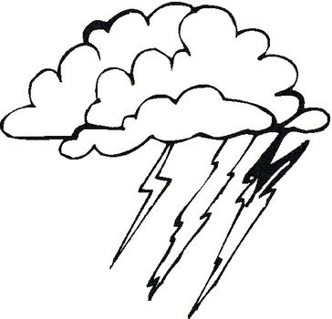 Lightning Bolt Coloring Page