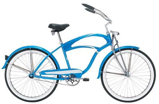 Clip art of beach Cruiser Bike
