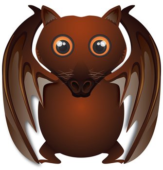 Cartoon Flying Fox Bat