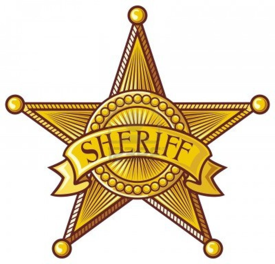 golden sheriffâs star as picture for clipart