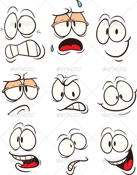 Tired Cartoon Face