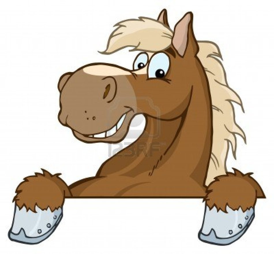 De Cheval Mascotte Cartoon Clip Art Libres Droits Vecteurs