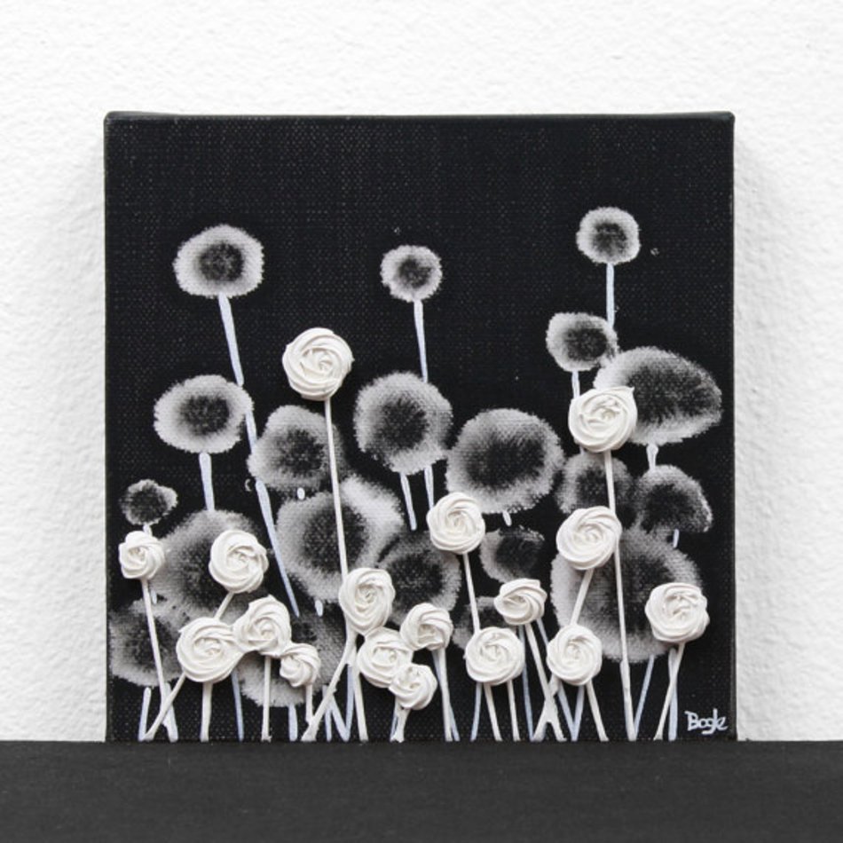 Texture Black And White Paintings
