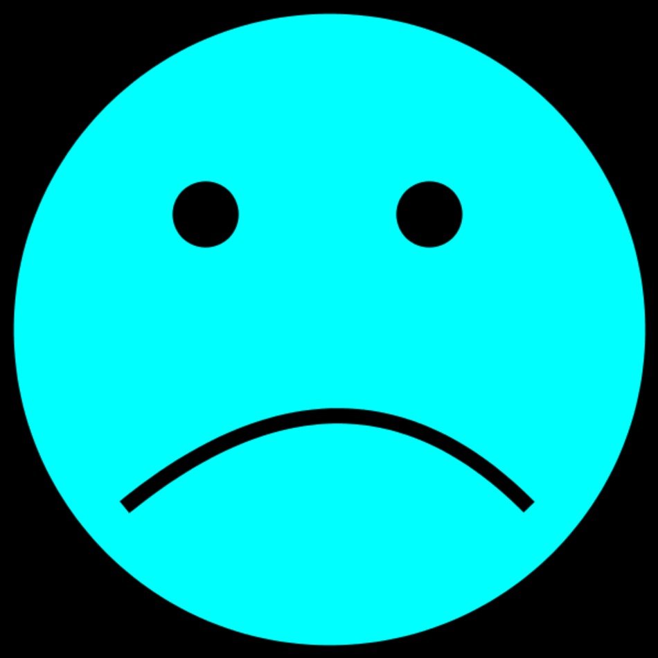 blue sad faces clip art