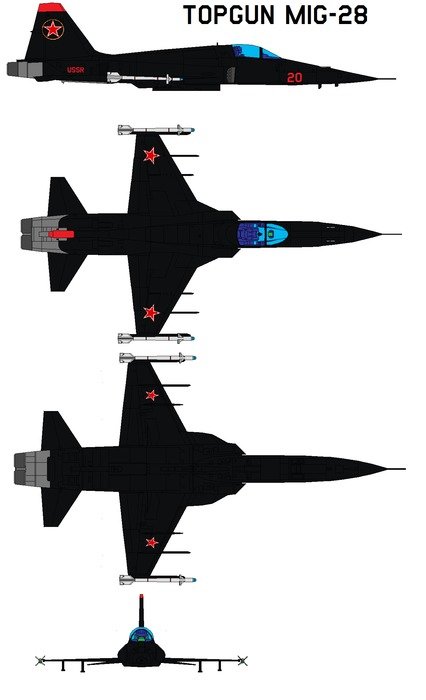 Top Gun Mig drawingc