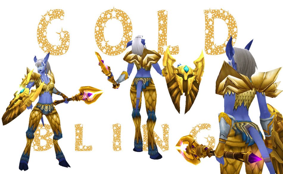 Gold Cool Paladin Transmog Sets drawing
