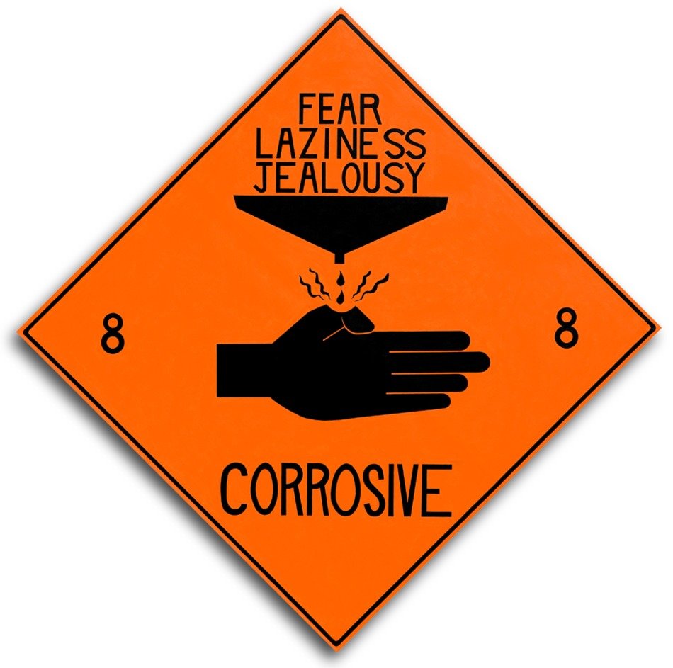 clipart of the Corrosive sign