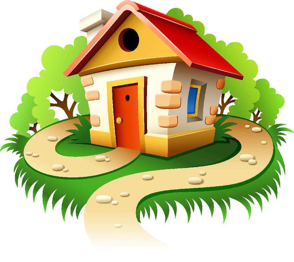 picture of a house with a path around it