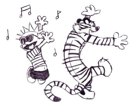 Calvin And Hobbes Sketch I By BlueGreenGreyjpg