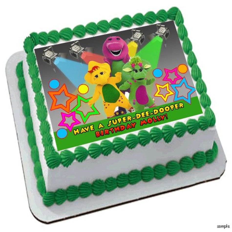 Barney Birthday Cake free image download
