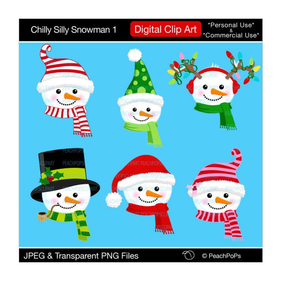 Snowman Face Clip Art N4