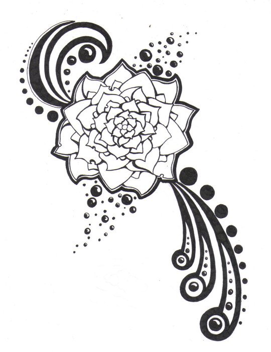 Black Flower drawing