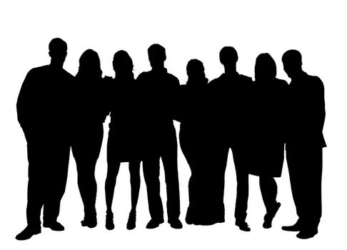 Silhouette People Group Clip Art N3