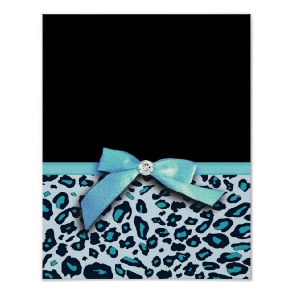 Blue Leopard Print