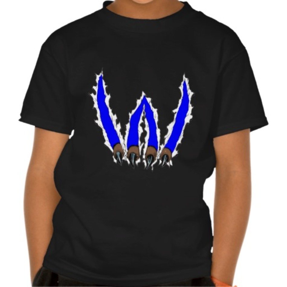 Claw Ripping Through Shirt