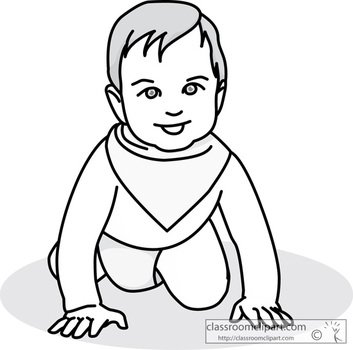 Crawling Baby Clip Art