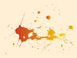 Clip art of the paint splatters
