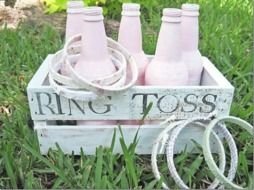 white wooden box with pink bottles
