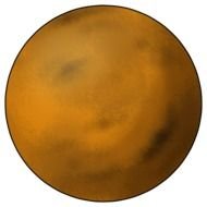 painted yellow planet on a white background