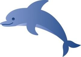 Cartoon Dolphin drawing