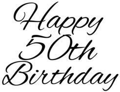 Clip art of Happy 50th Birthday sign