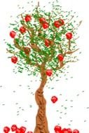 Apple Tree red drawing