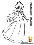 Super Mario Princess Peach Coloring Pages