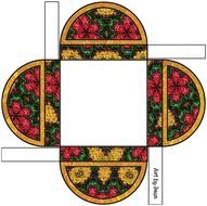 BOXES Set A17 Gold Lava Pattern A Collection Of Crafty Clipart