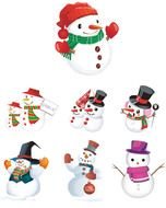 Cute Cartoon Christmas Snowman drawing