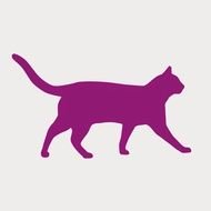 Purple Cat drawing