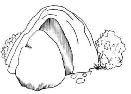 Empty Tomb Coloring Page drawing