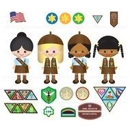 Printable Clipart Clip Art Digital PDF PNG Girl Scouts 1