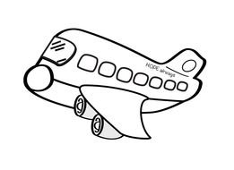 painted airplane of hope in coloring book