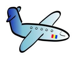 small Airplane Clip Art drawing