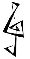 drawn abstract treble clef