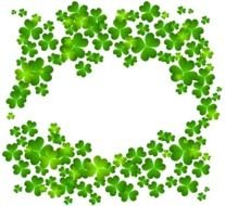 abstract green background with clover leaves