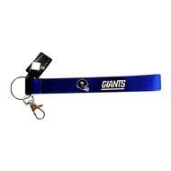 New York Giants Wrist Strap Tag Ring Nfl Team Logo Lanyard Id Keychain
