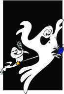 Clipart of Cartoon Ghosts