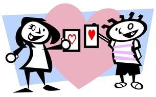 computer image of a boy and girl in love