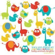 Ä°llustration of colorful Cute Animals