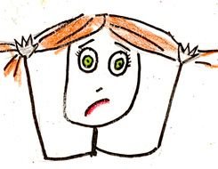 Clipart of Crazy woman