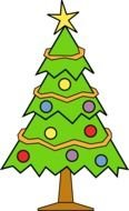 big green Christmas Tree Clip Art drawing