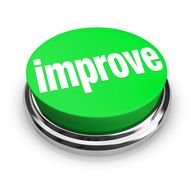 improve, green round button, render