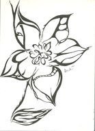 Art Tribal Flowers drawing