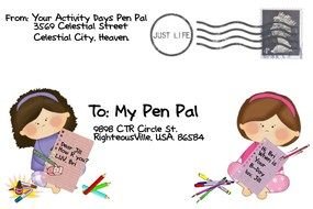 Letter to the pen pal clipart