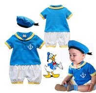 Verano 2012 Baby Boy Mameluco Sombrero Traje De Estilo Marino Del