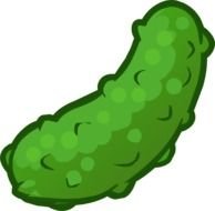 Cartoon green pickle clipart