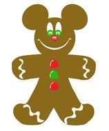 Mickey Mouse Gingerbread Man Clip Art