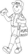 postman as graphic illustration
